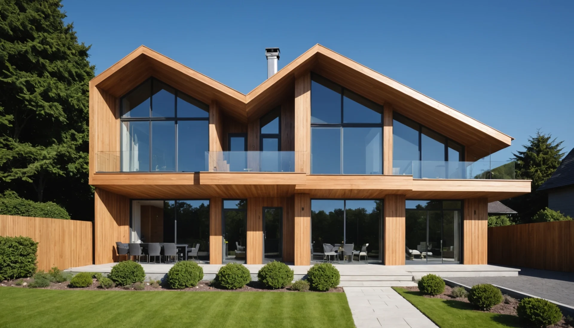 maison moderne avec toit à pignon
