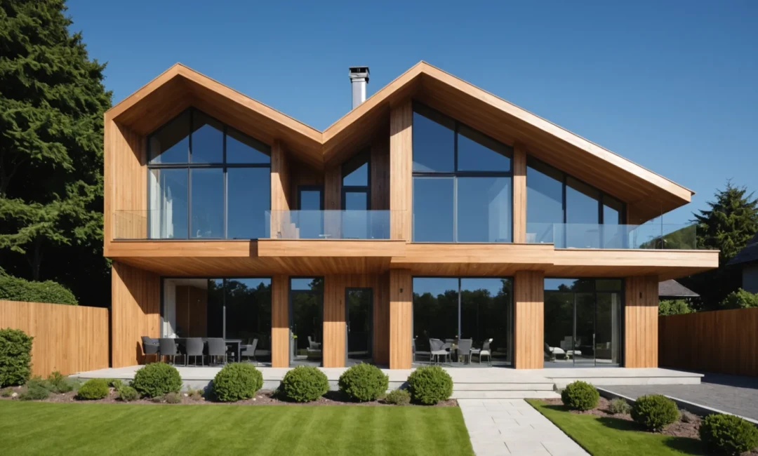 maison moderne avec toit à pignon