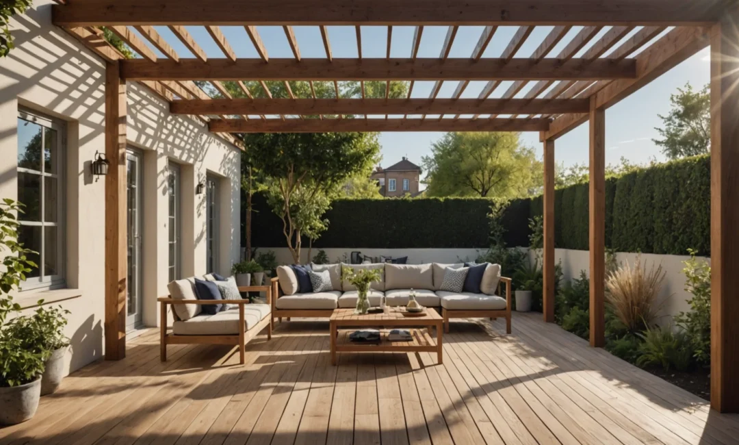 pergola terrasse bois